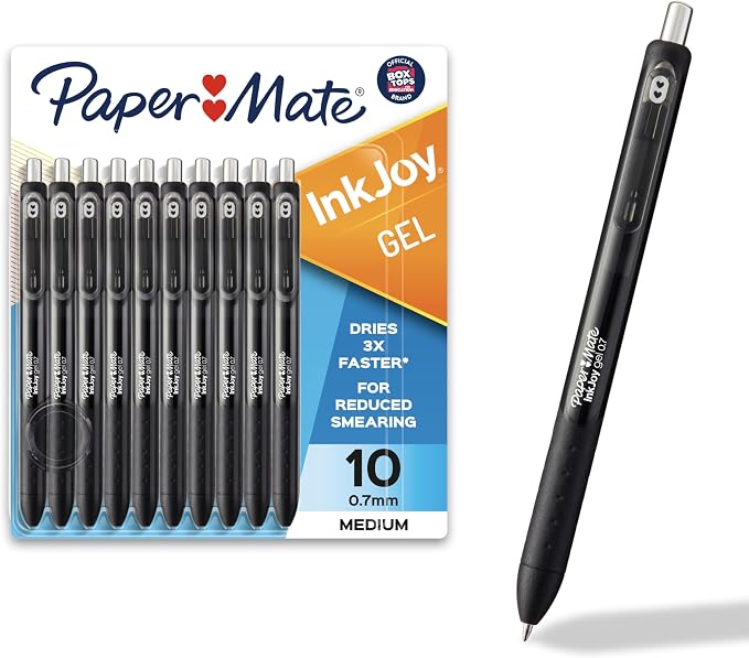 Paper Mate InkJoy Gel Pens, Medium Point, Comfort Grip, Smooth Writing by Unknown