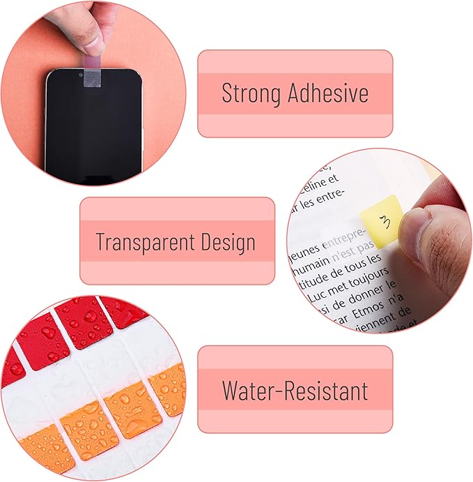 Mr. Pen- Sticky Index Tabs, 480 Pcs, Colorful Sticky Tabs for Notebooks, Page Markers, Page Tabs for Binders, Page Tabs Sticky Tabs for Books, Notebook Tabs, Book Sticky Tabs for Notebooks-DeskLoop Office