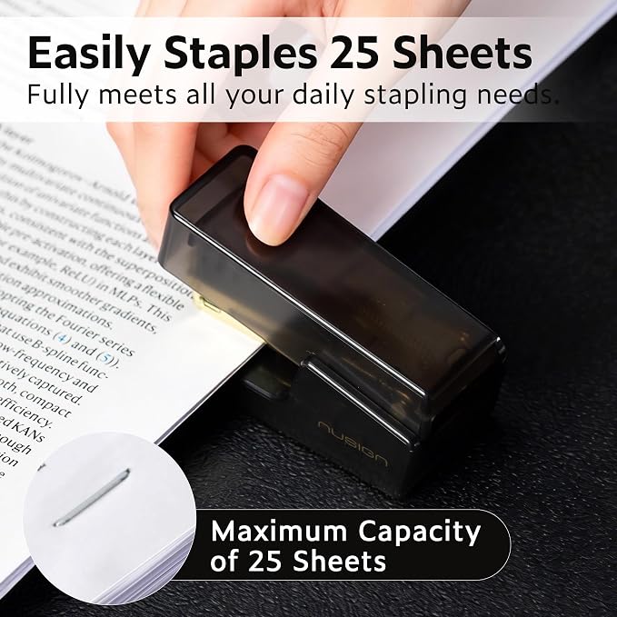 NUSIGN Mini Stapler with 830 Staples, Small Cute Desk Staplers, 25 Sheet - Image 2