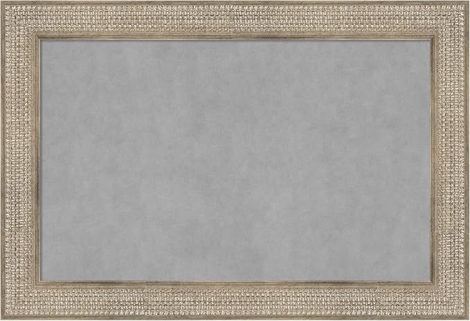 Amanti Art Silver Framed Magnetic Board 26x38 Large Vision Board by AmantiArt