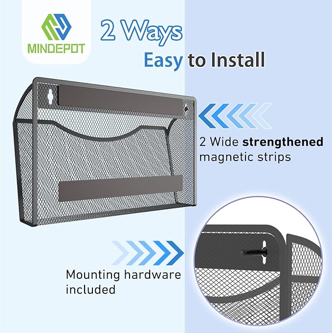 MINDEPOT Magnetic Wall File Holder - Image 4