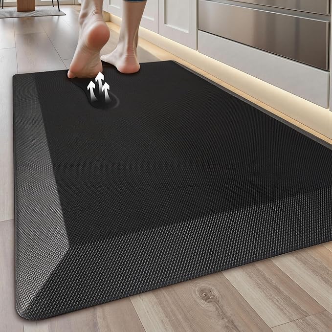 Anti Fatigue Kitchen Mats for Floor, 9/10 Extra Thick Cushioned Standing Desk Mat, Comfort Memory Foam Ergonomic Kitchen Rugs and Mats Non-Slip Waterproof for Office, Kitchen, Sink, 20" x 32"-DeskLoop Office