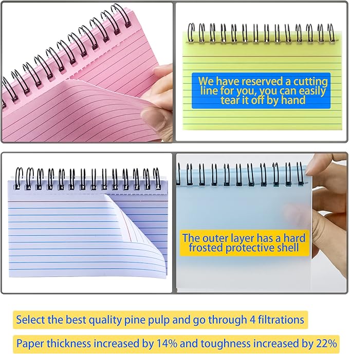 Colorful 500 Pcs Spiral Index Cards 3x5 Inch Flash Cards - Image 3
