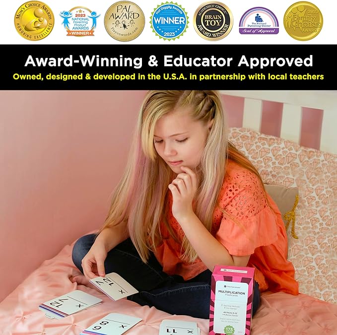 Award-Winning Multiplication Flash Cards – 173 Jumbo Cards, All Facts 0–12 – 1 - Image 4