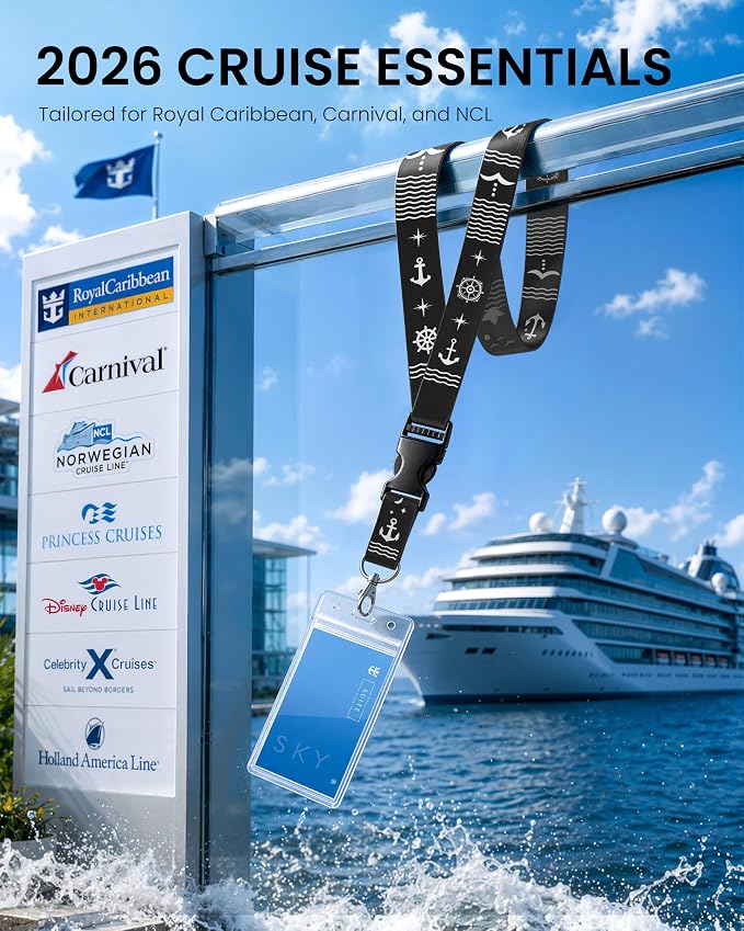 Avorast 5 Pack Cruise Lanyards for Ship Cards, Cruise Essentials 2026 for - Image 3