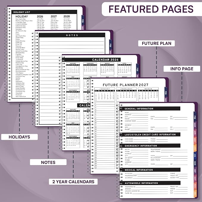 Ensight 2026 Appointment Book and Planner 6.5" x 8.5" Large Hourly Weekly Daily - Image 6