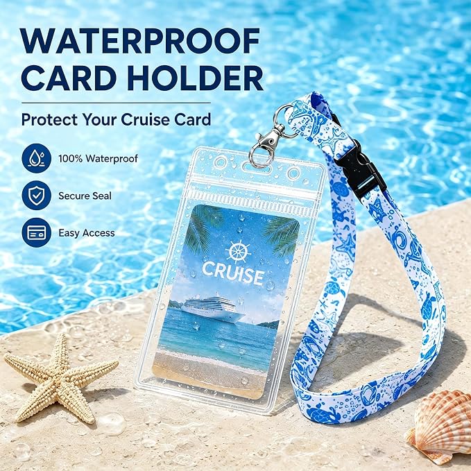 HONSIO 6 Pack Cruise Lanyard for Ship Cards Detachable Starfish Lanyards - Image 4