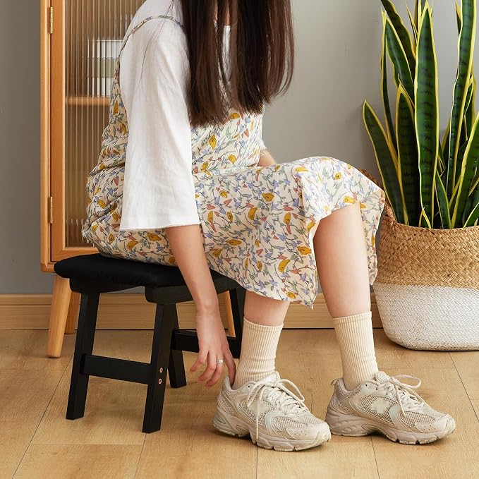 Foot Stool Ottoman Foot Rest Under Desk, Small Stool - Image 5