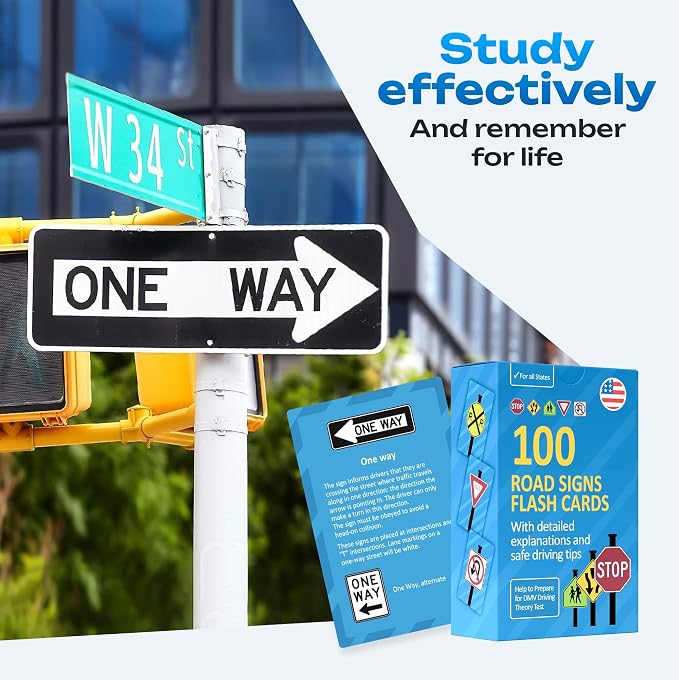 Road Signs Flash Cards with Detailed Explanations and Safe Driving Tips - Image 4