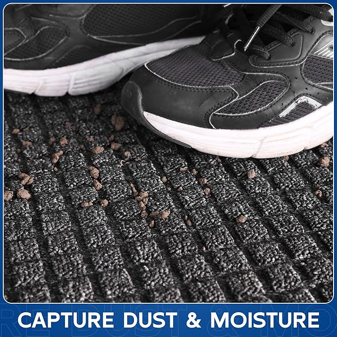 Durable Front Door Mat, 72" x 36" Heavy Duty Indoor Outdoor Doormat for Entryway, Non-Slip Rubber Backing, Stain and Fade Resistant Commercial Floor Mat for Home Office Entry-DeskLoop Office