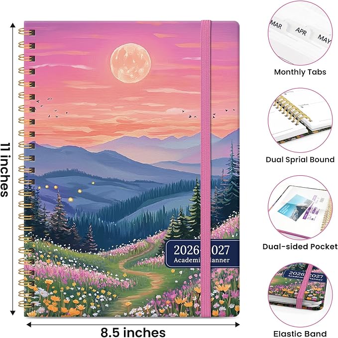 Planner 2026-2027, Hardcover Monthly and Weekly Academic Planner July 2026 - Image 4