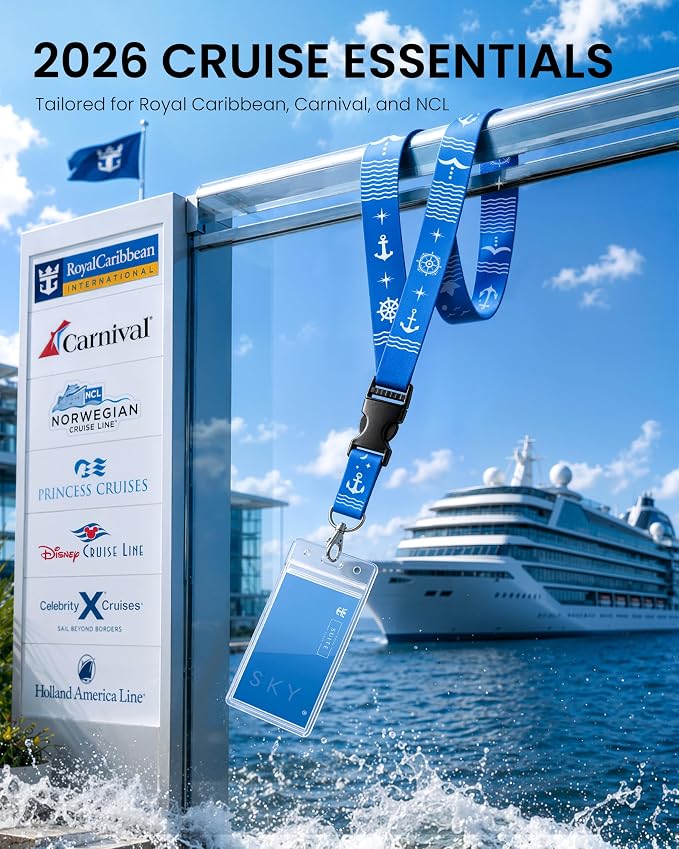 Avorast 5 Pack Cruise Lanyards for Ship Cards, Cruise Essentials 2026 for - Image 3
