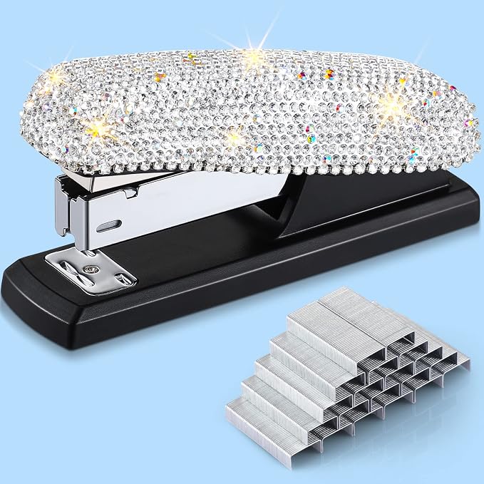 Yexiya Silver Sparkle Bling Stapler by Yexiya