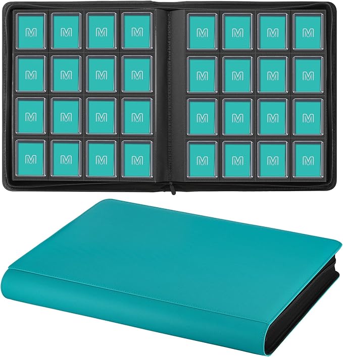 16 Pocket Toploader Binder, Holds 640 Top Loaders, Top Loader Binder by MOSLA