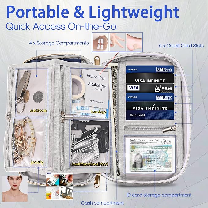 Valuable Practical, RFID Family Passport holder, Travel Wallet, Travel Document - Image 3