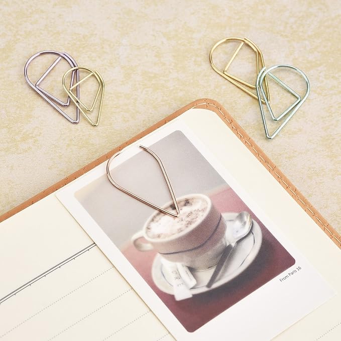 Frienda 105 Pieces Multicolor Paperclips Metal Paper Clips Drop-Shaped Clips - Image 6