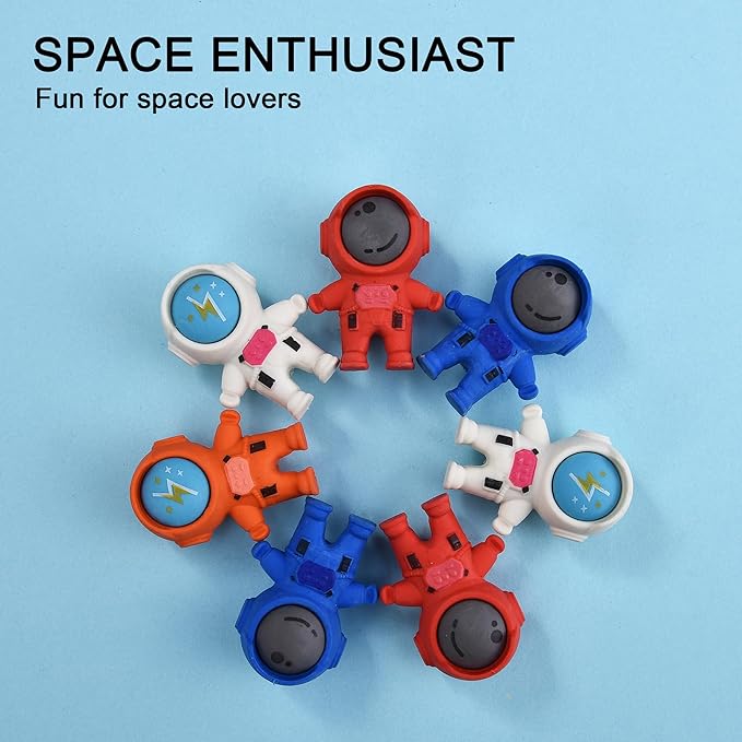 20Pcs Outer Space Themed Erasers for Kids Bulk, Kawaii Cute Spaceman Eraser for School Classroom Supplies Party Favors-DeskLoop Office