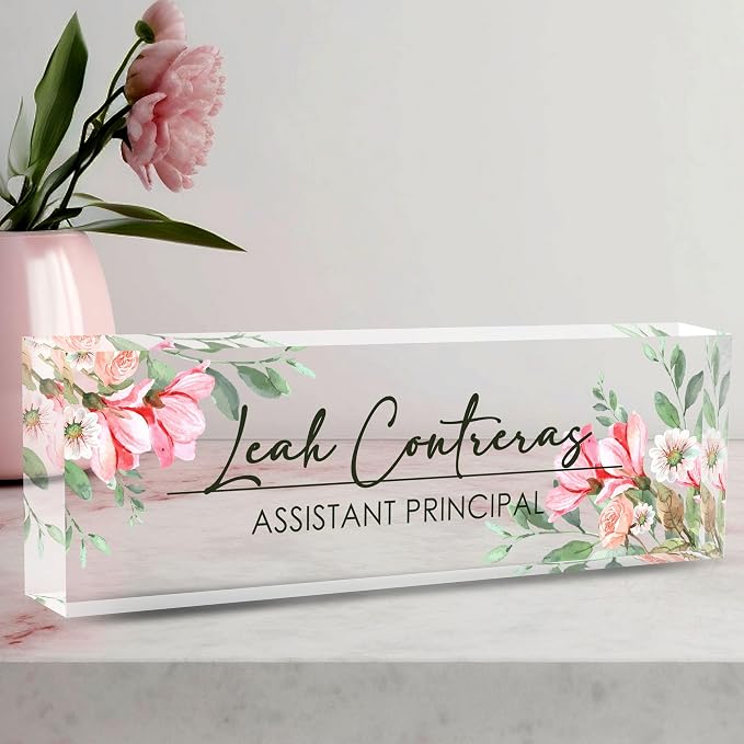 Personalized Custom Name Plate, Office Desk Decor by AeekdookWoodenPuzzles