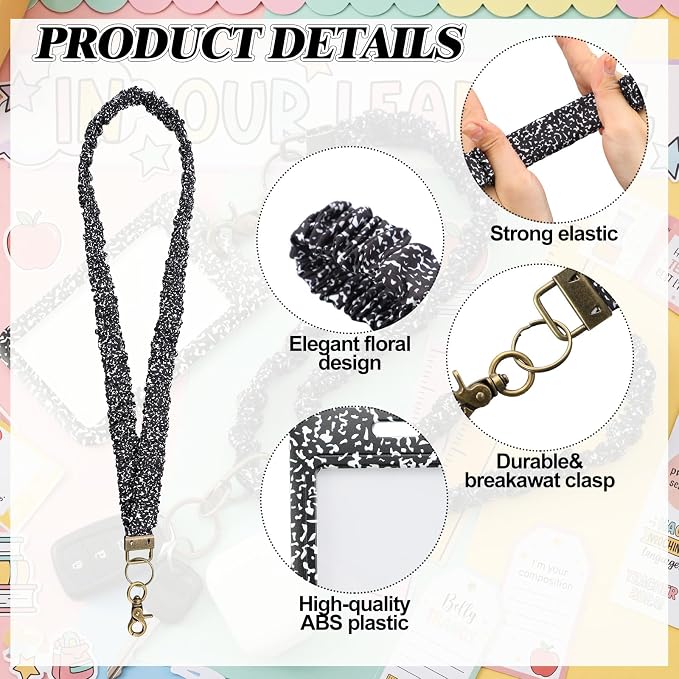 Gilprop 1 Pcs Scrunchie Teacher Lanyards - Image 4