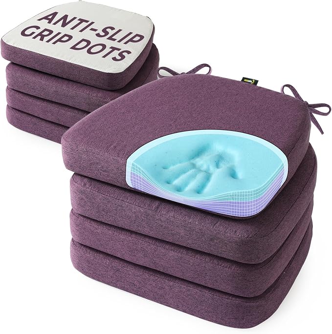 SUNROX Cooling Gel Memory Foam Chair Cushions, 2.6" Thick U-Shaped Dual-Layer by SUNROX