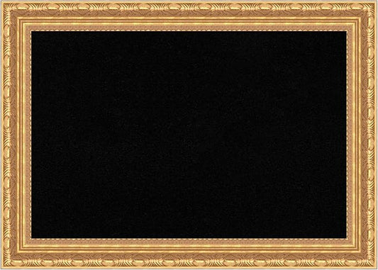 Amanti Art Black Cork Board for Wall, 20x28 Vision Board with Gold Wood Frame, Medium Corkboard Office Decor for Home Organization, Traditional Corkboard Pinboard to Display Items for Home-DeskLoop Office