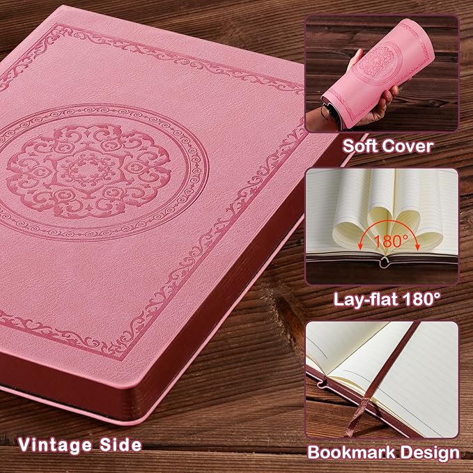 2025 Leather Vintage Journal Notebook,300 Pages,Leather Softcover Lined Journal Notebooks for Women Men,Notebook Journals for Writing Travel,Business,Office,8.5'' X 11.3''