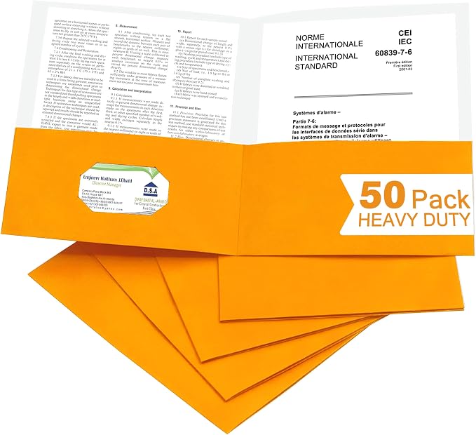 Zzrywuty 50 Packs Two Pocket File Folders by Zzrywuty