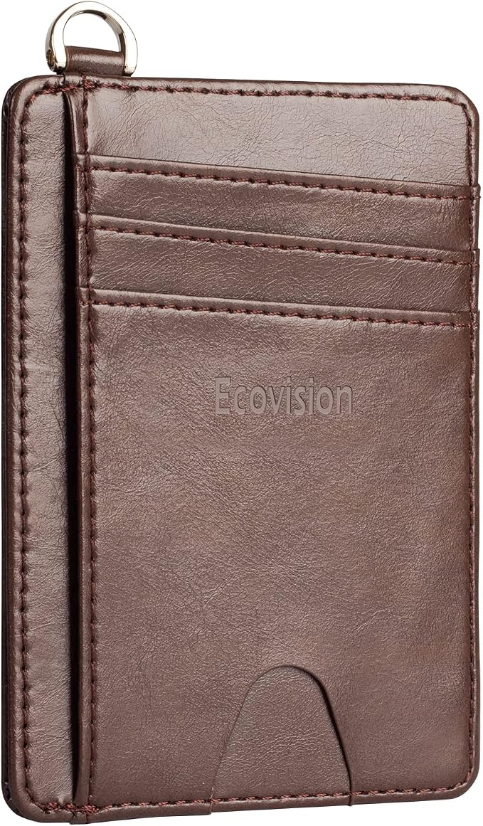 Slim Minimalist Front Pocket Wallet, RFID Blocking Credit Card Holder Wallet by Ecovision