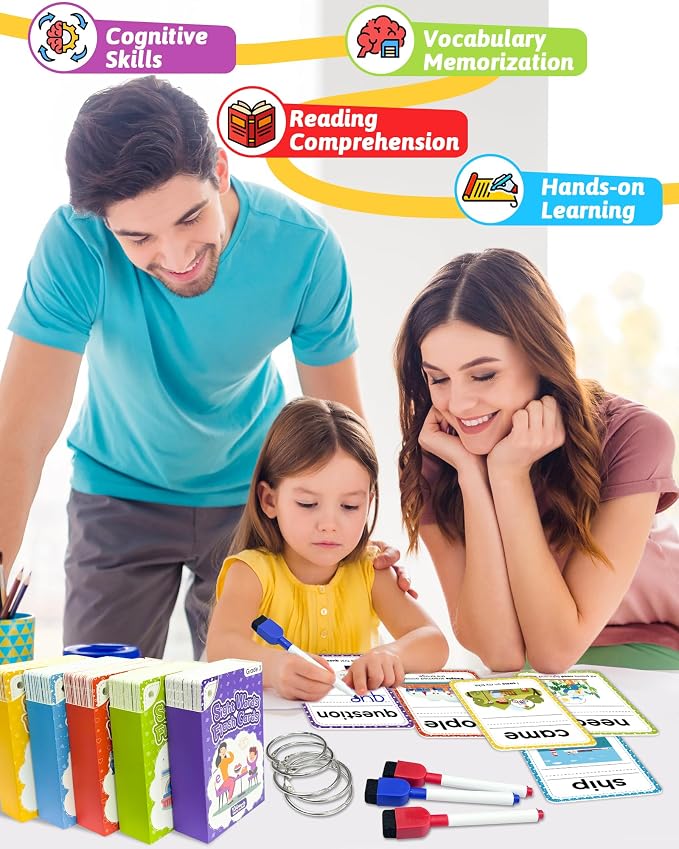 520 Sight Words Flash Cards Kindergarten, Dolch & Fry Sight Word Reading - Image 4