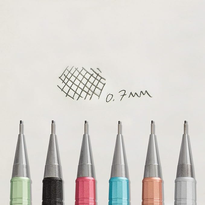 Pentel Sharp Mechanical Pencil, Medium Line, Metallic Barrel - Image 6