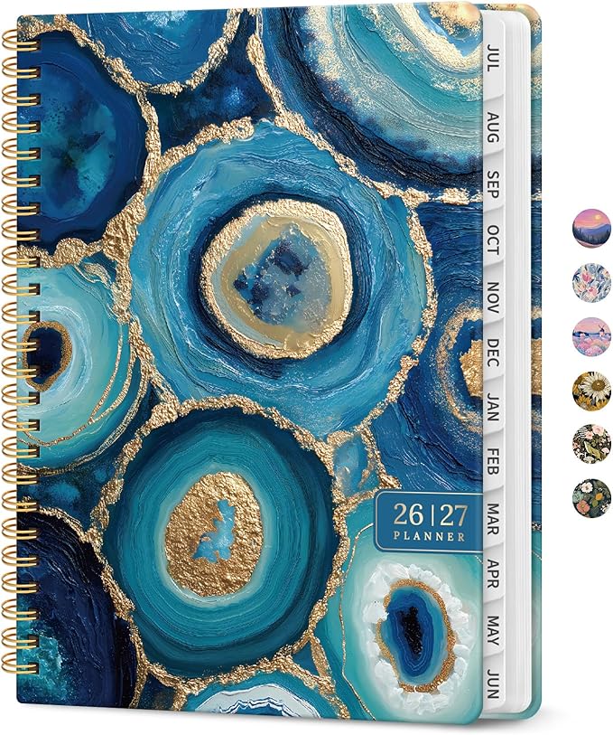 Planner 2026–2027, Academic Monthly Weekly Spiral Calendar, July 2026 – June by Taja
