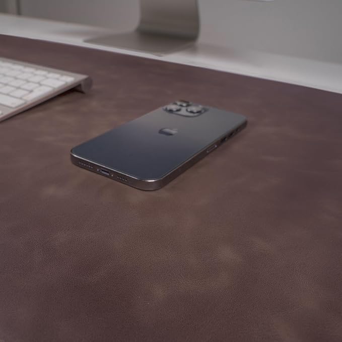 Node Leather Calfskin Leather Desk Pad – Executive Office Desk Mat - Image 4
