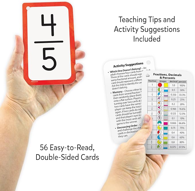 Teacher Created Resources Fractions, Decimals & Percents Flash Cards - Image 3