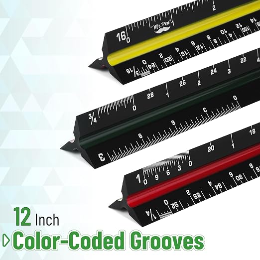 Mr. Pen- Architectural Scale, 12 inch, Scale Ruler Contractor | Architect Scal - Image 2
