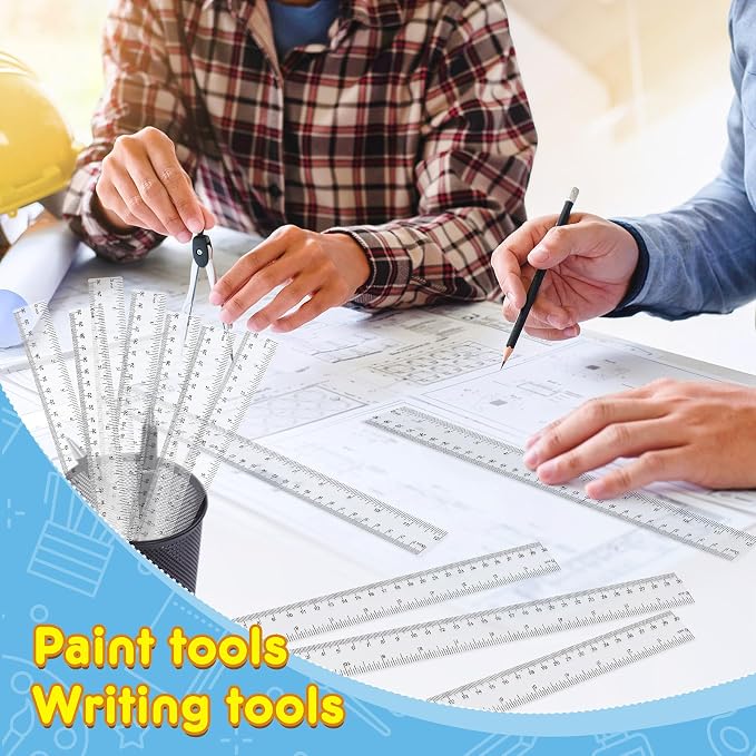 32 Pack Clear Plastic Ruler 12 Inch, Rulers Bulk - Image 6