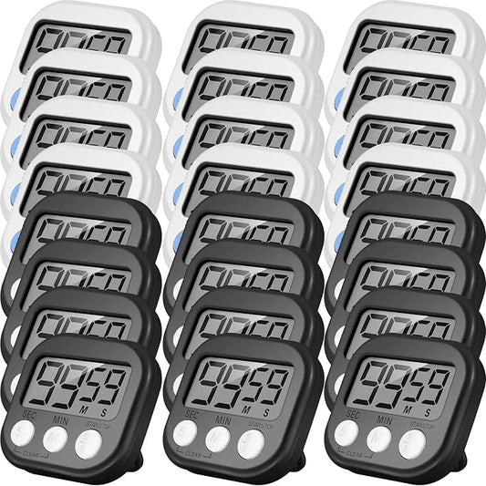 Weewooday 24 Pcs Digital Kitchen Timer Magnetic Timer Bulk On/Off Switch Minute by Weewooday