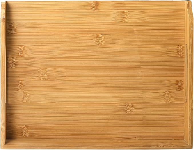 Okllen 3 Pack Stackable Paper Trays, Bamboo Desk Letter Tray Set, 3 Tier File - Image 3