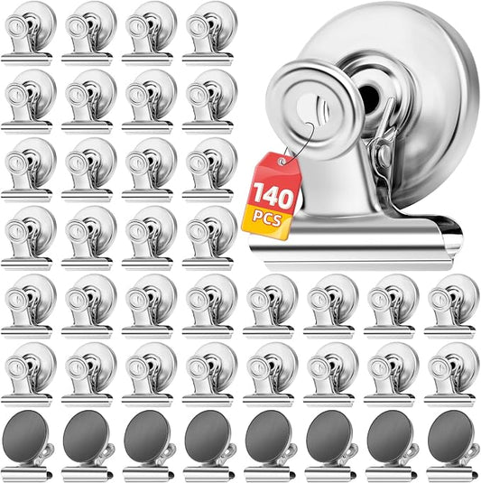 VNDUEEY 140 Pack Fridge Magnets Refrigerator Magnets, Strong Magnetic Clips by VNDUEEY