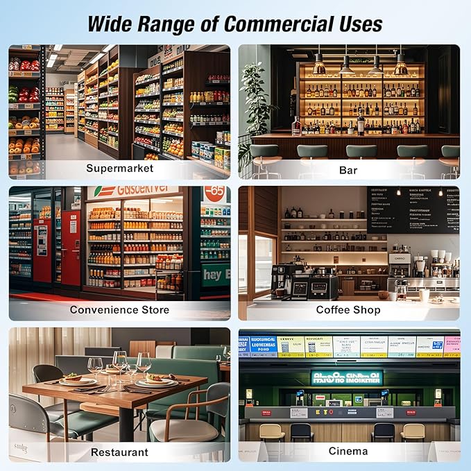 Commercial Beverage Refrigerator, 24 Inch Beverage Fridge, 15 Cu. Ft. Drink Fridge, Display Refrigerator Glass Door, Commercial Display Fridge with Customizable Light Box for Shops, Restaurants, Bars-DeskLoop Office