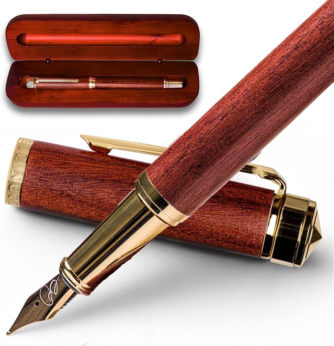 Ellington Pens Luxury Wood Fountain Pen Set – Fine Nib by EllingtonPens
