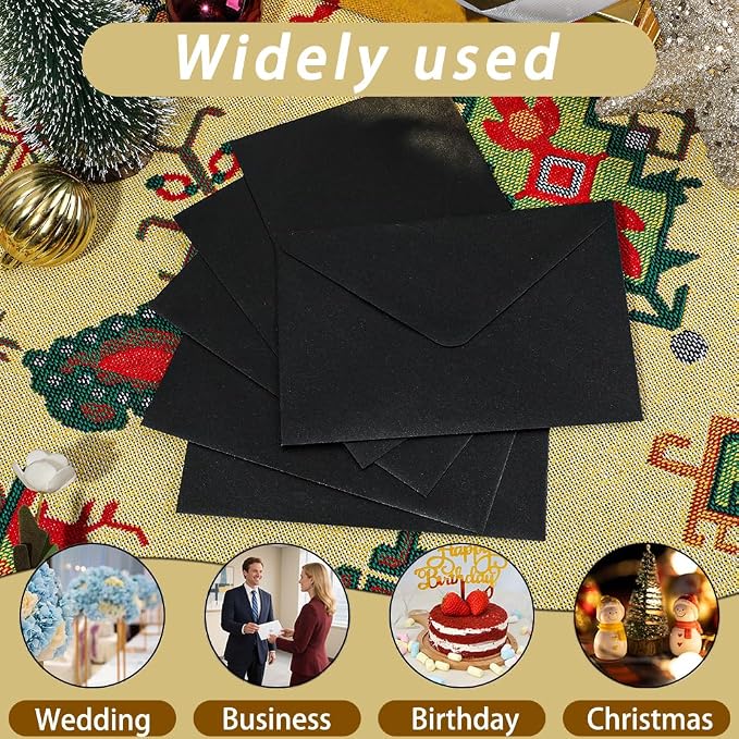 A7 Black 5x7 Envelopes 50Pcs, 120g Pearl Paper - Image 4