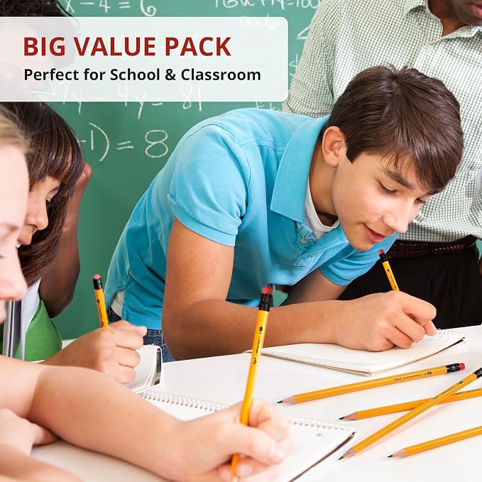 Taja 200 Pack Wood-Cased #2 HB Pencils, Bulk Pre-Sharpened Pencils - Image 5