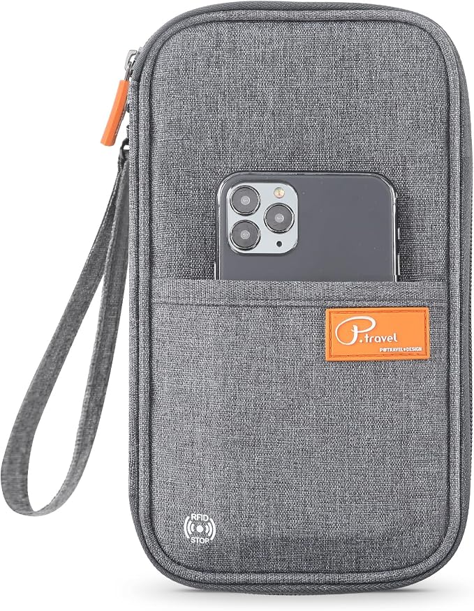 Family Passport Holder Organizer, RFID Blocking Travel Document Case, by Ptraveldesign