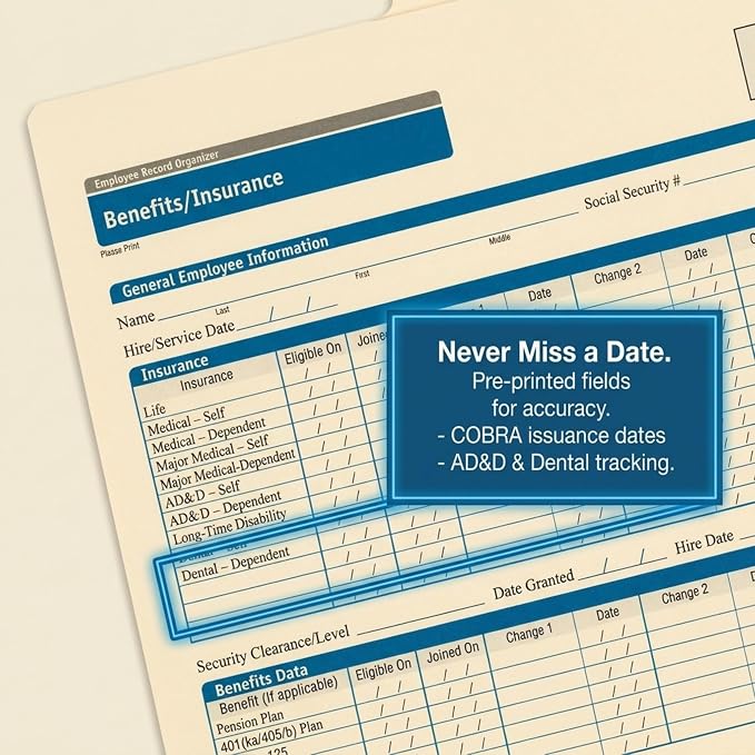 ComplyRight Benefits/Insurance Folder, Document Filing Folder - Image 5