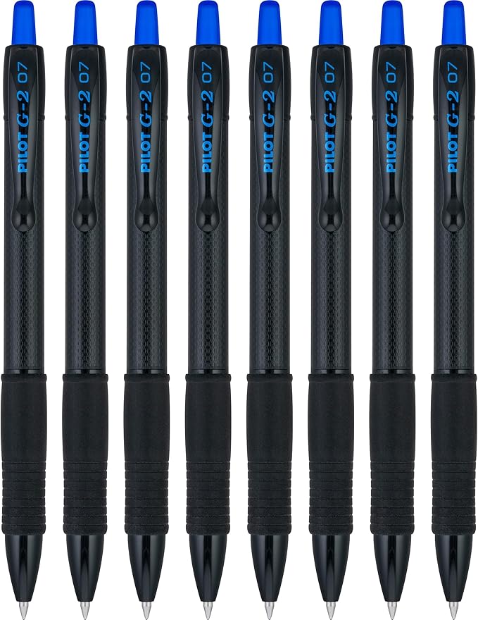 PILOT, G2 Edge Blue Premium Gel Roller Pens, Sensory Writing Experience, 8ct box, Fine Point 0.7 mm-DeskLoop Office