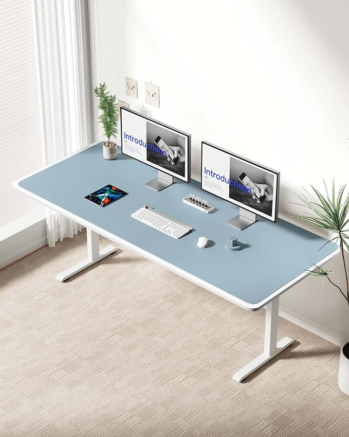 YSAGi Leather Desk Protector, Office Mat, Large Mouse Mat, Non-Slip PU Leather - Image 2