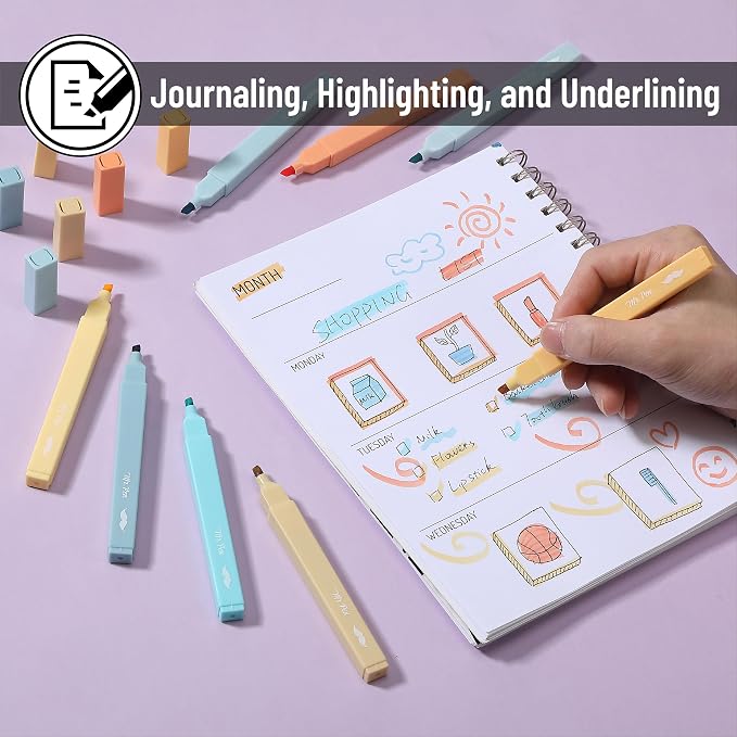 Mr. Pen- Aesthetic Highlighters No Bleed, 8 Pack, Cute Highlighters Assorted - Image 5