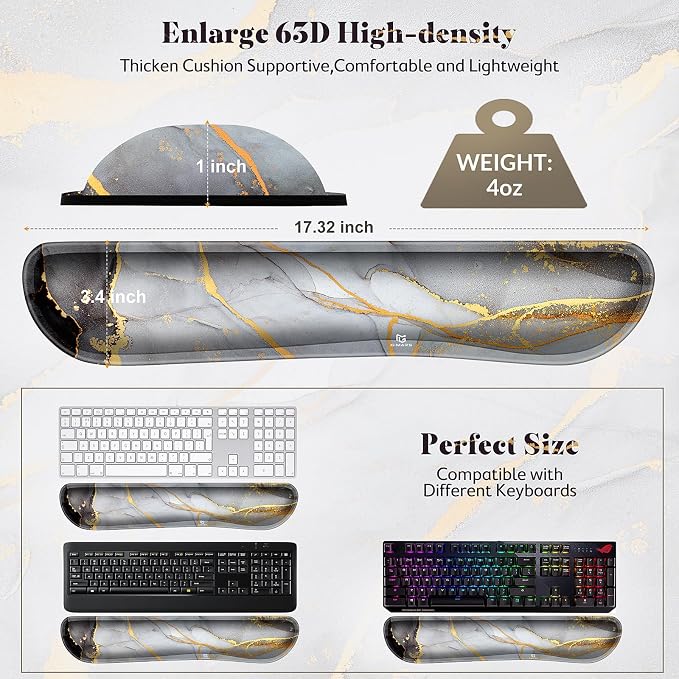 Gimars 17.3'' Extended Keyboard Wrist Rest Pad - Image 6