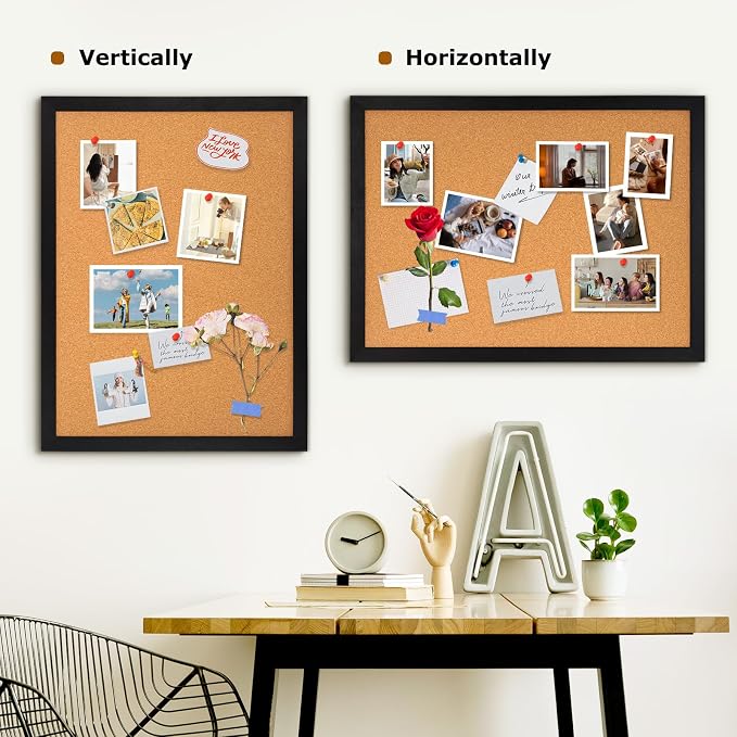 DOLLAR BOSS Cork Board for Wall 24" x 18" Bulletin Board for Wall - Image 6