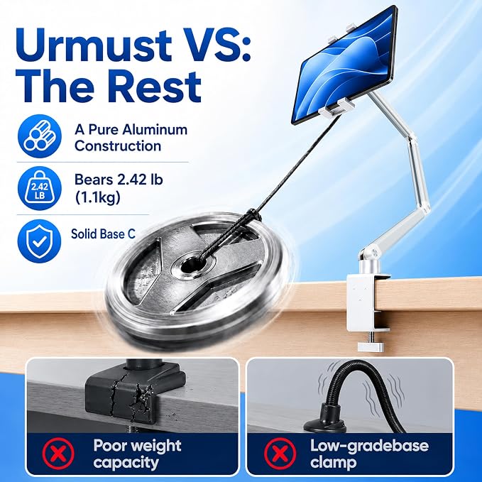 Urmust Portable Monitor Stand 15.6", iPad Stand - Image 6